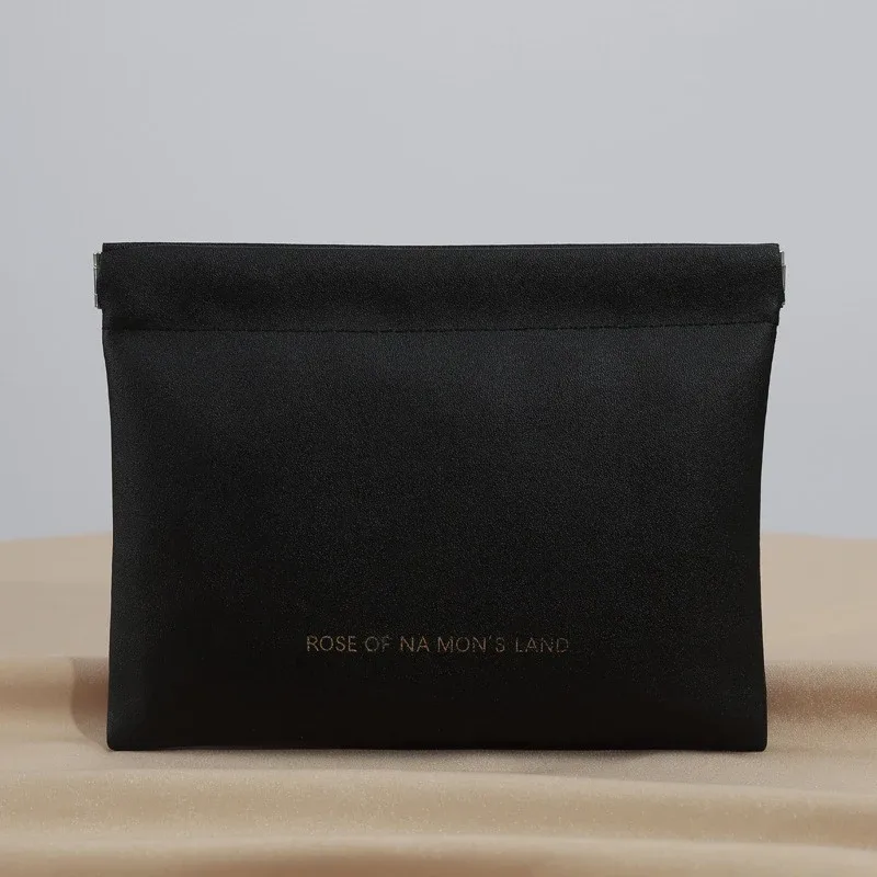 pochette de rangement mini imperméable en pu avec fermeture automatique, étui à rouge à lèvres et poudre, sac de transport pour écouteurs, organiseur cosmétique portable