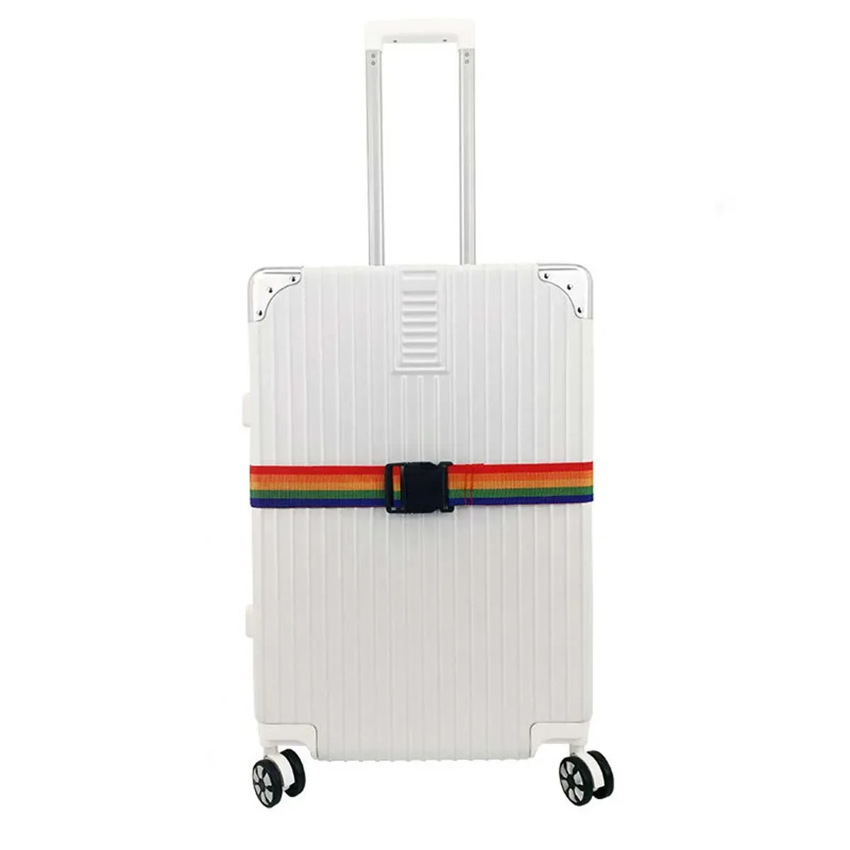 sangle de bagage réglable 165/200cm, 2 pièces, accessoires essentiels de voyage, fournitures de valise, sangles de ceinture fixes pour valise de 14 à 32 pouces