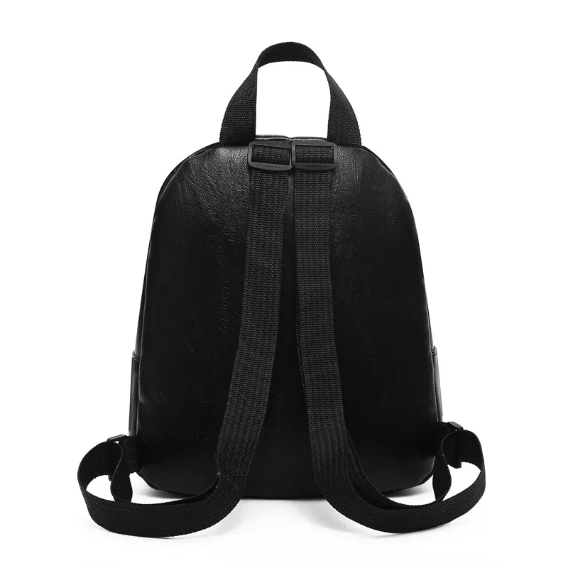 mini sac à dos élégant en simili cuir multicolore, sangle réglable, léger pour les sorties quotidiennes, sac fonctionnel décontracté et élégant