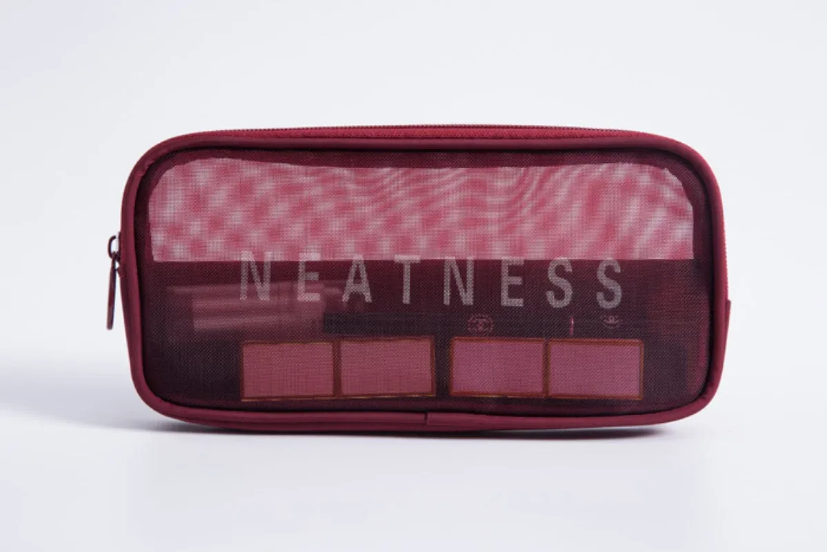 trousse de maquillage pour femmes, sac de voyage, trousse de toilette, trousse de rangement, sacs de maquillage à fermeture éclair, sac à cosmétiques en maille transparente