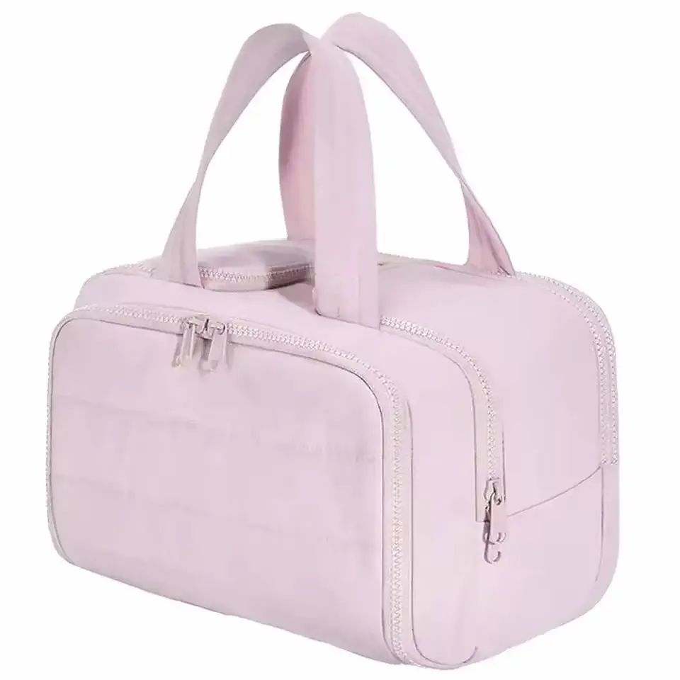 grande trousse de toilette femme grande capacité, sac de voyage imperméable pour cosmétiques, maquillage et articles de toilette, organisateur de douche avec compartiments