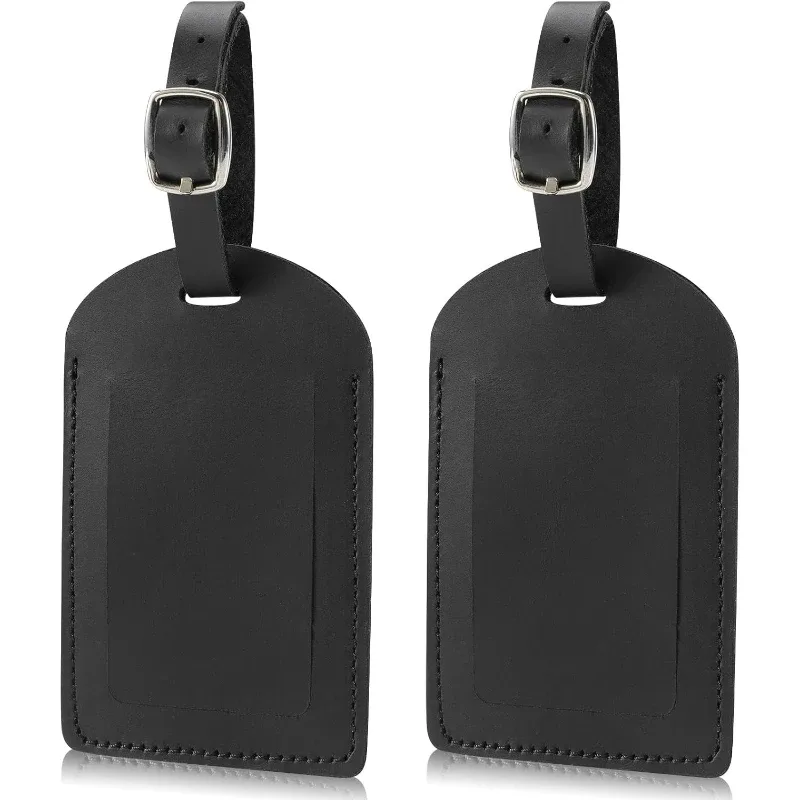 étiquettes de bagage en cuir pu pour femmes et hommes, accessoires de voyage, porte-nom et adresse pour valise, étiquettes d'embarquement portables