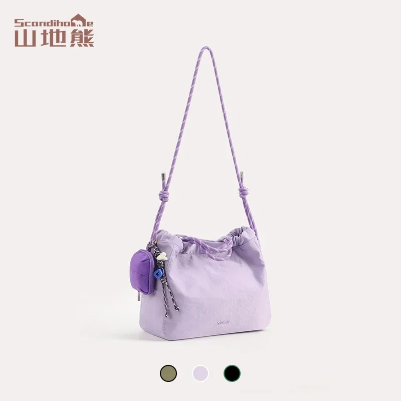 sac fourre-tout à cordon de grande capacité, sac à main léger en nylon de 9,5 l, sac à bandoulière imperméable pour femmes, sac à bandoulière multi-positions