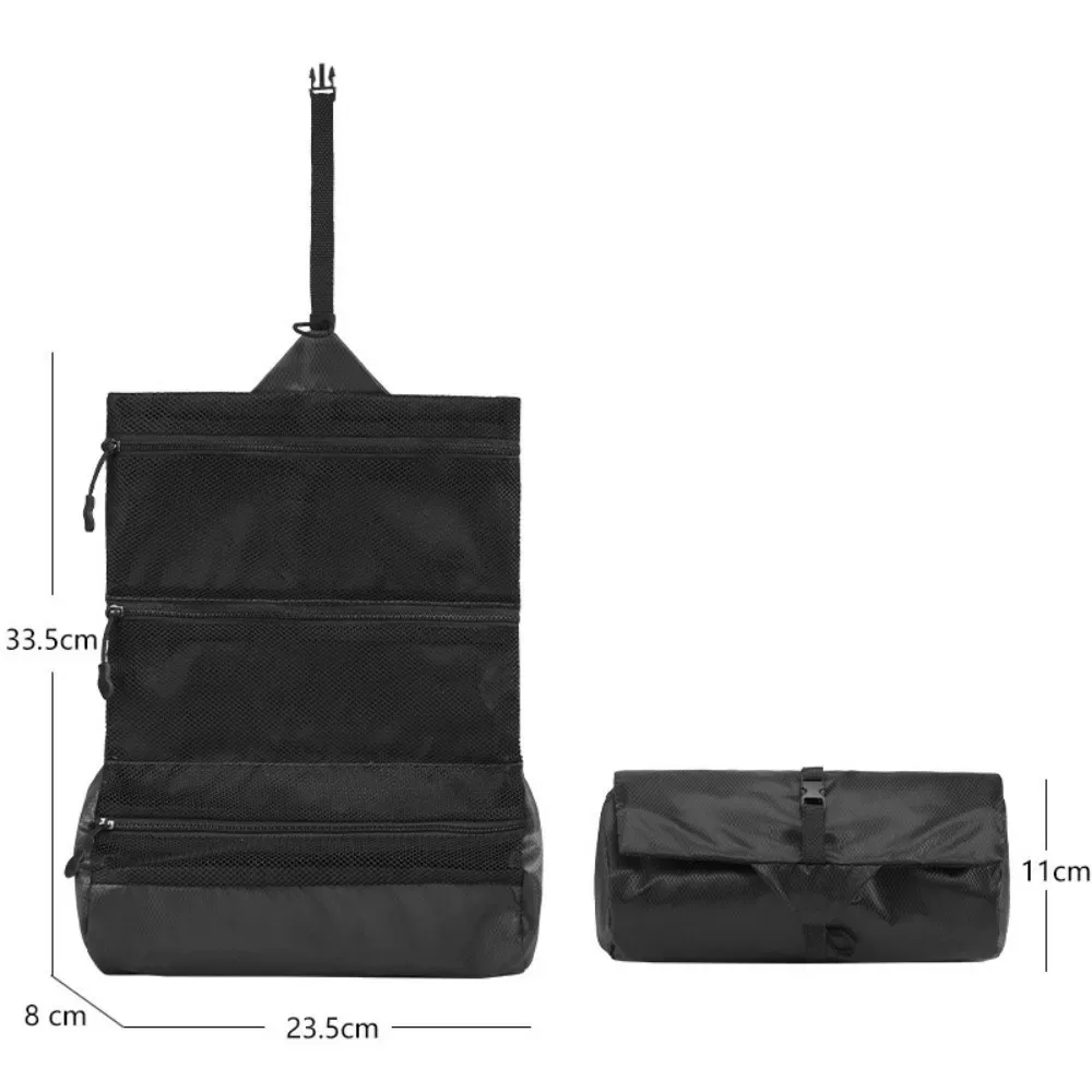 trousse de toilette pliable portable de grande capacité, sac de lavage étanche pour voyage d'affaires, sac à cosmétiques de voyage