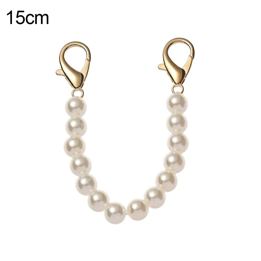 chaîne sac perle imitation blanc ornement mode remplacement personnalisable accessoire voyage finition élégante multiples tailles disponibles