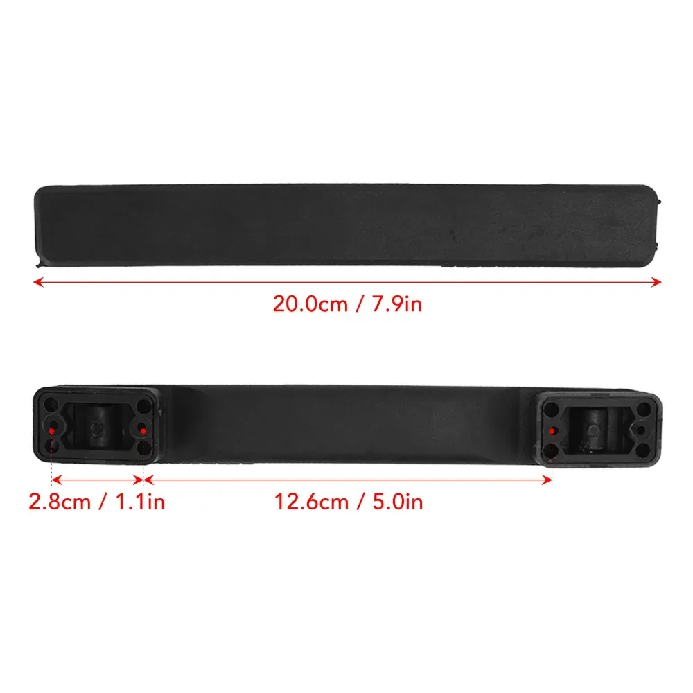 poignée de bagage en plastique durable, 20cm, noire, poignée de traction pour bagages, remplacement de poignée de valise, 2 pièces