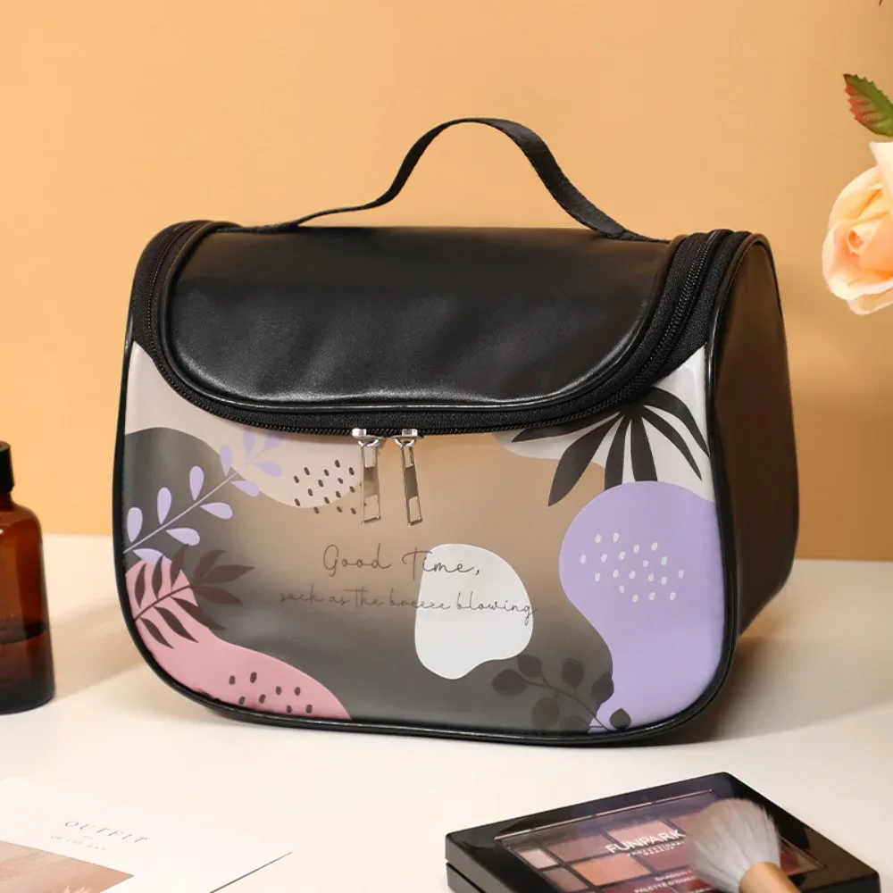 nouvelle mode crochet sac cosmétique grand voyage trousse de toilette transparent étanche organisant cosmétiques