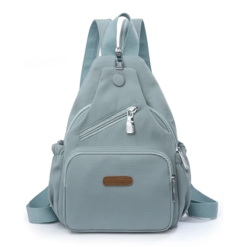 sac à dos multifonctionnel en nylon, multicolore en option, sac de poitrine/épaule/petite sac à dos à main pour les voyages quotidiens