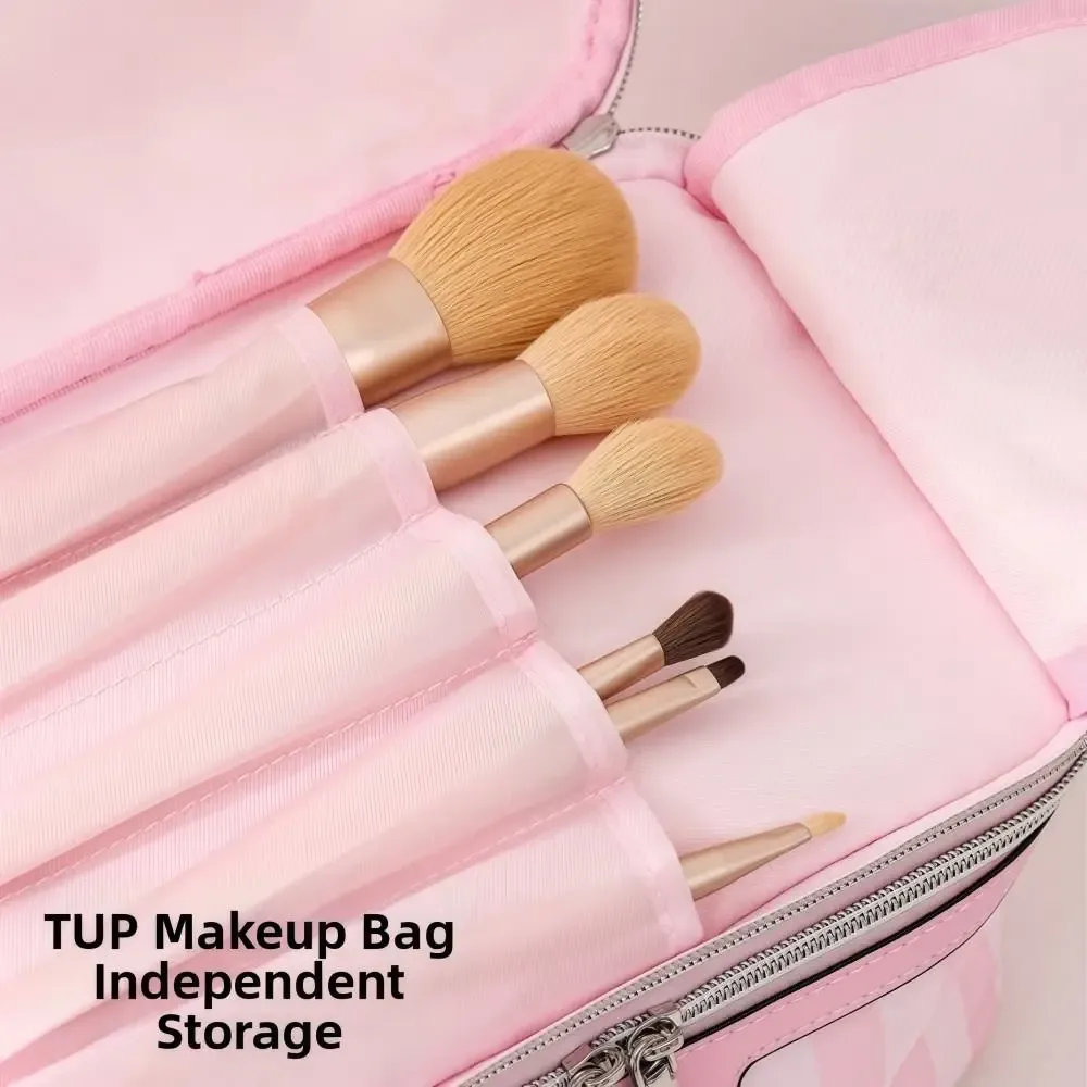grande trousse de maquillage portable grande capacité style minimaliste sac de rangement cosmétique en tissu oxford sac de voyage pour articles de toilette