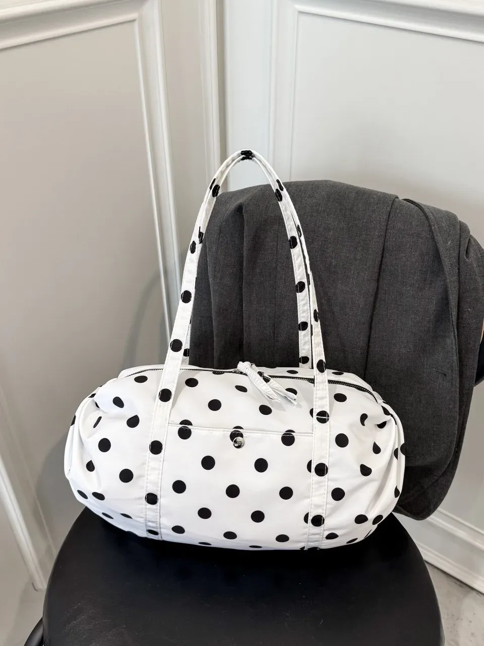 sac à bandoulière en toile imprimé léopard, grande capacité, fourre-tout à poignée pour les déplacements quotidiens, sacs de rangement à texture polyvalente