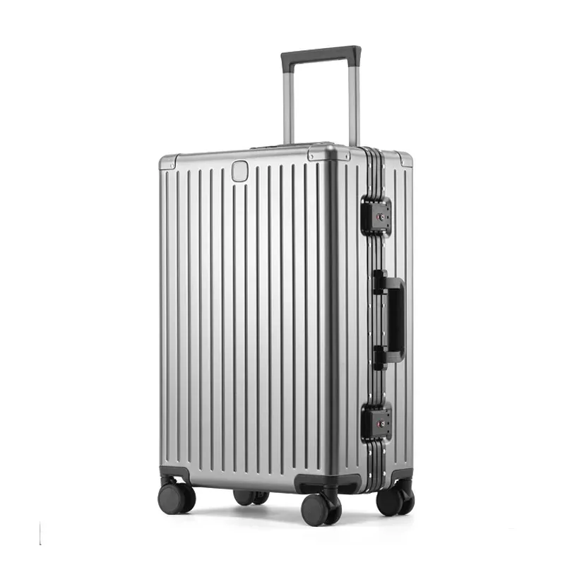 20/24/29 pouces 100% valise de voyage en alliage d'aluminium-magnésium valise à bagages roulante avec roues valise à bagages à main