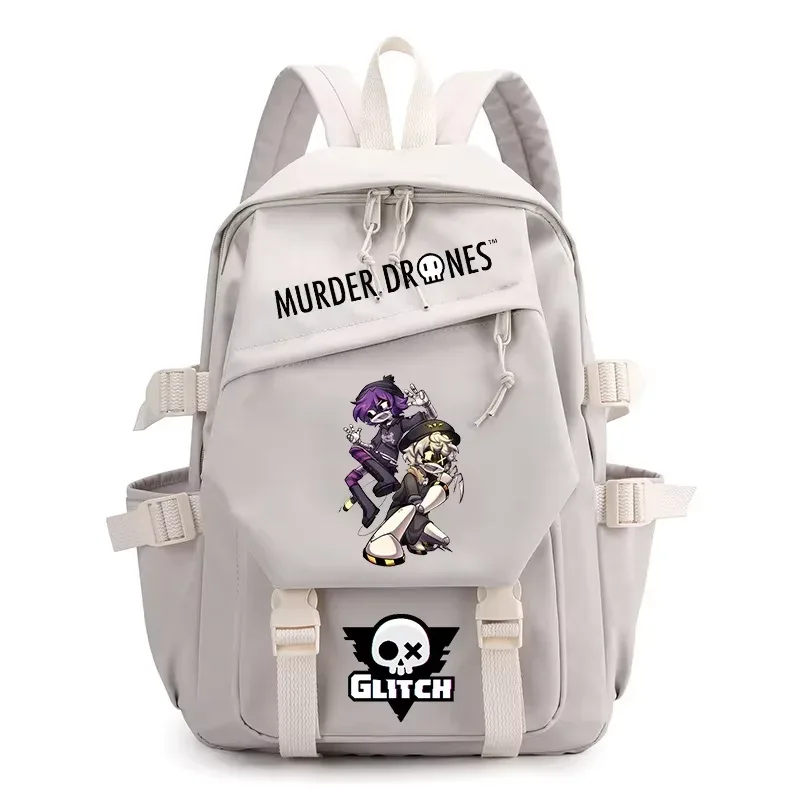 sacs à dos fashion murder drones pour étudiants, sac à dos à double bandoulière imprimé dessin animé, sac à dos pour ordinateur portable pour femmes et hommes, sac d'école tendance urbaine