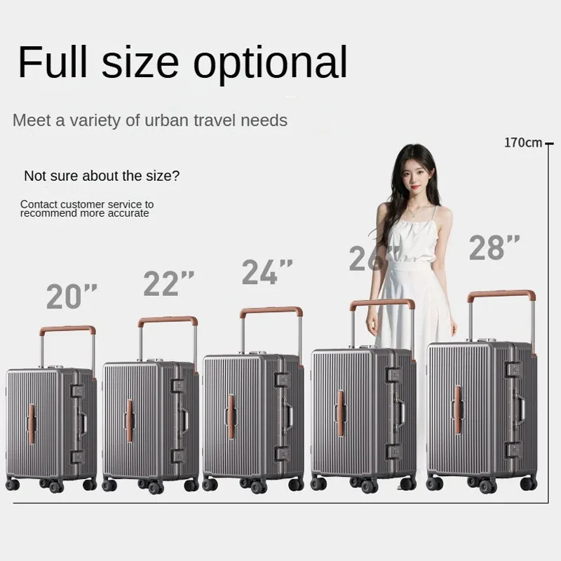 valise ko-ku new 3:7 en aluminium, cadre en aluminium, 20 pouces (bagage cabine) et 28 pouces (grande capacité), avec serrure à code et porte-gobelet.