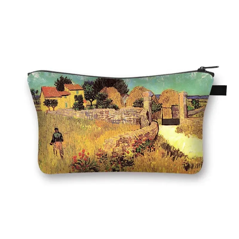starry night / kiss / waterlily – trousse à cosmétiques pour femmes, trousse de maquillage van gogh / gustav klimt / monet
