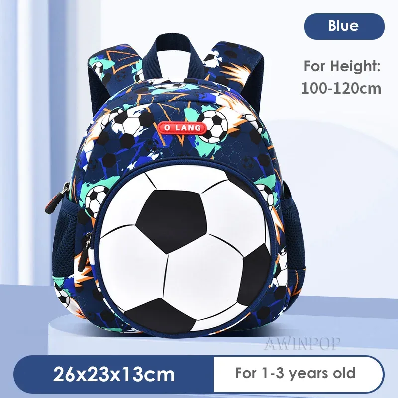 sacs d'école de football 3d pour garçons, sacs à dos d'école pour enfants de la maternelle, sac de voyage pour étudiants, pack pour enfants mochila infantil escolar