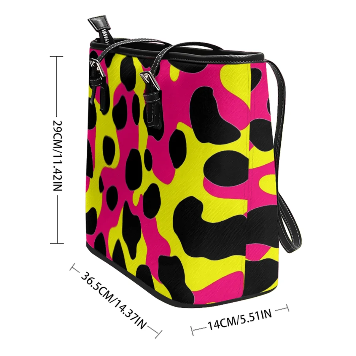 sac à bandoulière en cuir pvc oxford imprimé léopard rose, fourre-tout de voyage léger à fermeture éclair, sac à main de week-end pour le travail quotidien