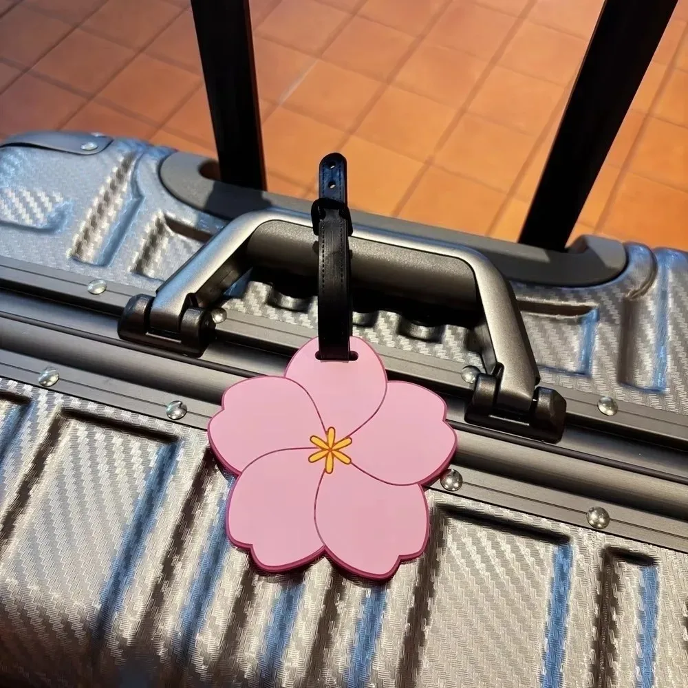 étiquette de bagage à motif floral tendance, étiquettes d'embarquement anti-perte, étiquette de bagage réglable et portable pour hommes et femmes