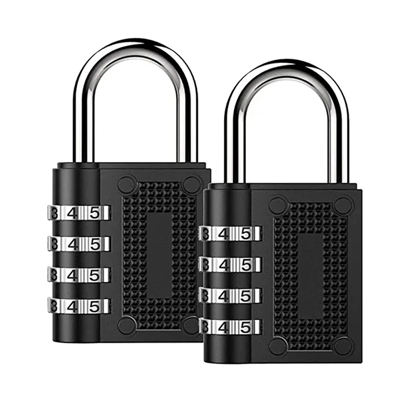 cadenas verrouiller alliage zinc combinaison quatre chiffres sécurité imperméable texturé robuste utilisation voyage protection casier bagage