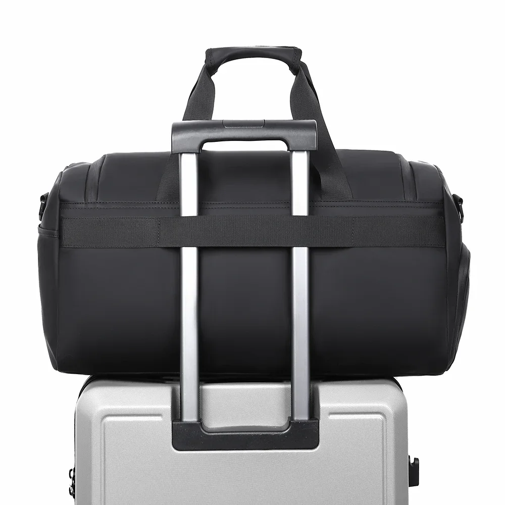 sac de sport, sac à main de grande capacité, sac de voyage portable, multi-compartiments avec rangement pour chaussures, parfait pour les vacances
