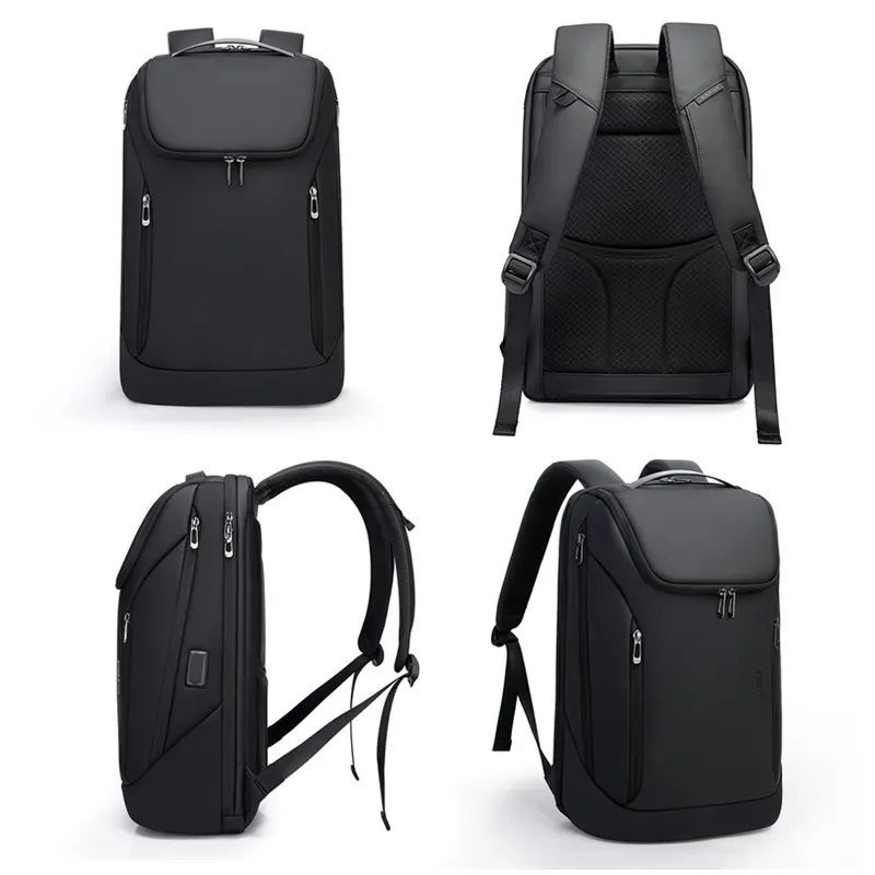 sac dos tpu noir poignées latérales fermeture glissière polyester informatique ceinture air transport unisexe usage voyage