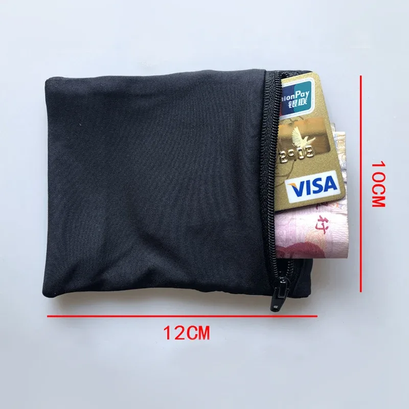 pochette portefeuille de voyage, pochette portable, fermeture éclair, sac de sport, ceinture de poignet, sac course femmes hommes multifonctionnel sac de rangement étui