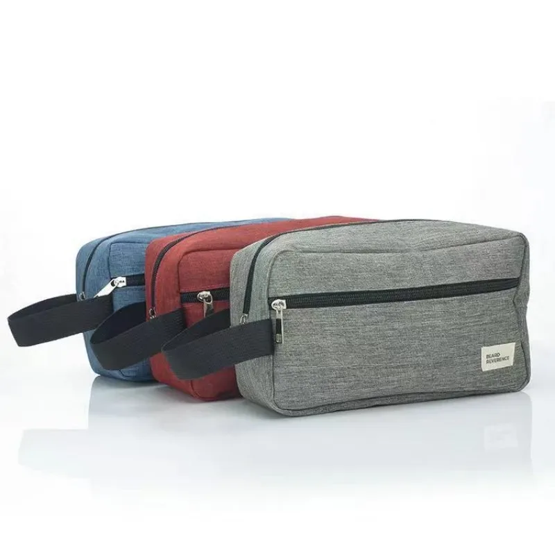 trousse de maquillage étanche pour hommes et femmes, trousse cosmétique de voyage, trousse de toilette, trousse de rangement en toile, sac à main pour poudres lavantes de beauté