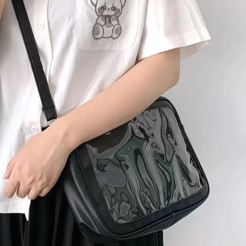 sacs à bandoulière en cuir pu jk pour lycéennes, sacs à main itabag transparents pour femmes, sac initié, bolso, apanese, nouveau