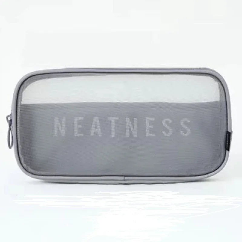 trousse de maquillage pour femmes, sac de voyage, trousse de toilette, trousse de rangement, sacs de maquillage à fermeture éclair, sac à cosmétiques en maille transparente