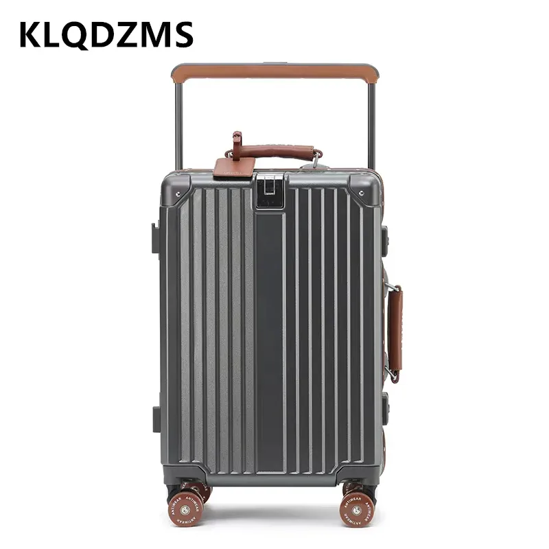 klqdzms – sac à bagages de haute qualité, 20, 24, 26, 28 pouces, boîte de transport multifonctionnelle, grande capacité, valise à cadre en aluminium