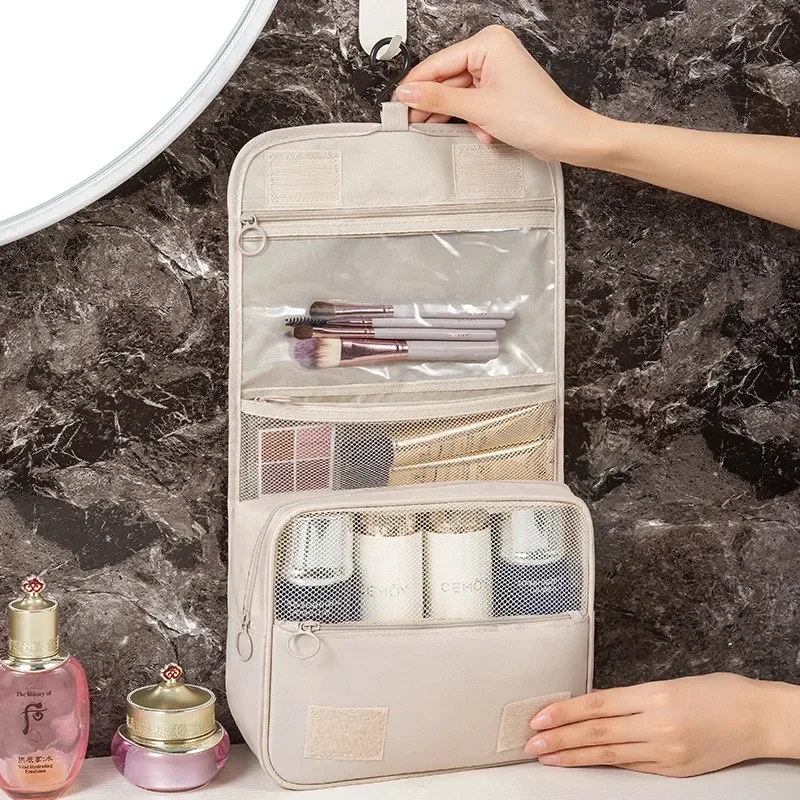 sac de rangement multifonctionnel pour cosmétiques avec crochet de voyage