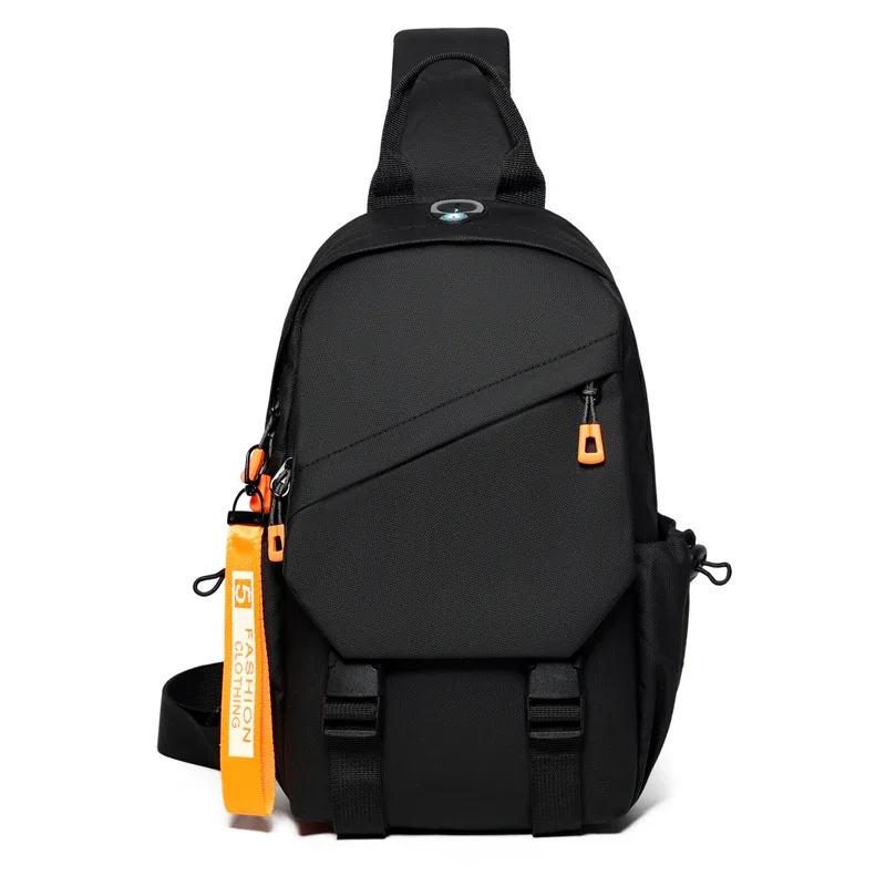 sac à bandoulière en nylon imperméable-sac à dos de poitrine pour hommes, sac messager à bandoulière compact, sac de voyage et de randonnée en plein air