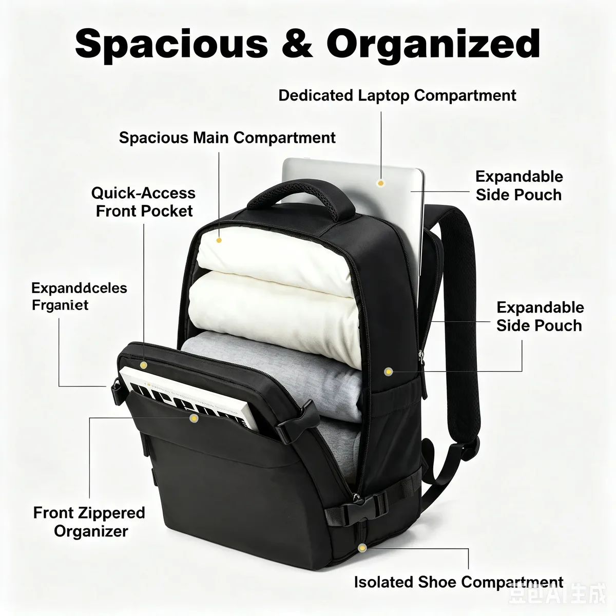 sac à dos de voyage 40x30x20, sac à dos de cabine pour ryanair, bagage à main pour vueling, sac de voyage pour ordinateur portable 24l, sac à dos de travail pour hommes