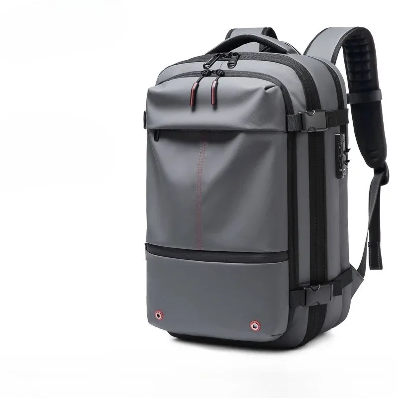 sac à dos de voyage pour homme, sacs à dos à compression sous vide, grande capacité, sacs pour ordinateur portable de 17 pouces, sacs à dos extensibles pour l'extérieur