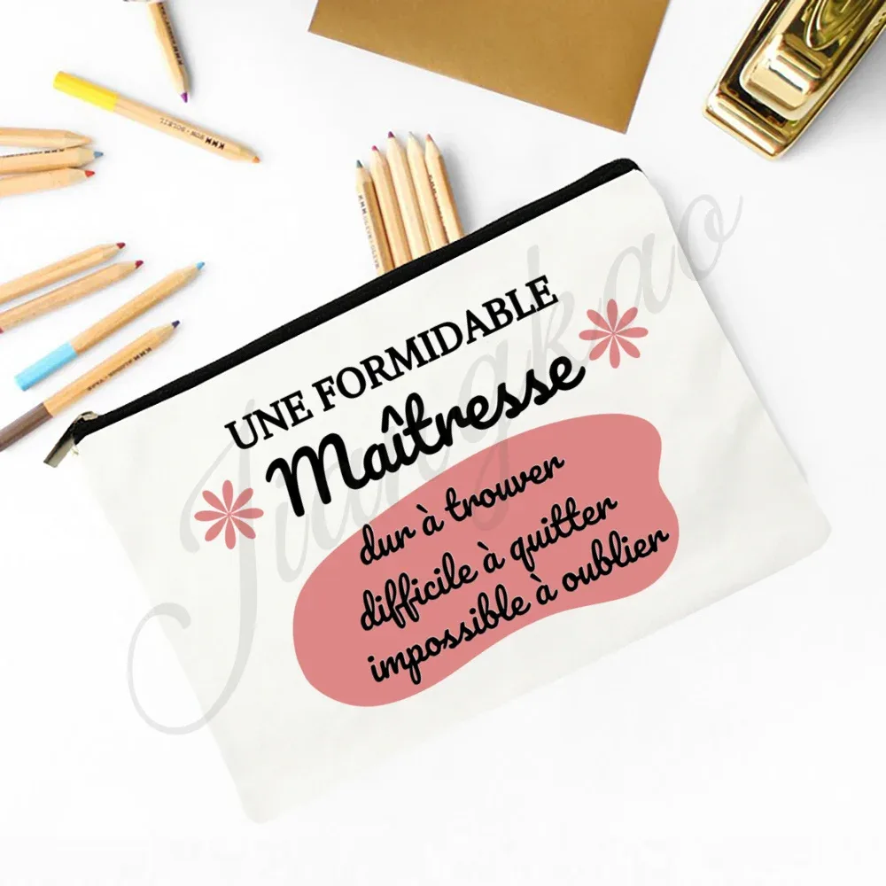 un merveilleux professeur difficile à trouver difficile à laisser impossible pour oublier un sac à crayons imprimé trousse de toilette de maquillage cadeau pour les enseignants