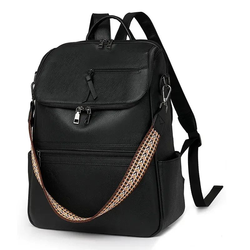 sac d'affaires rétro en pu, sac à dos d'université tendance pour la rentrée scolaire, sac à dos à la mode pour femmes, sacs de voyage mochilas de hombre