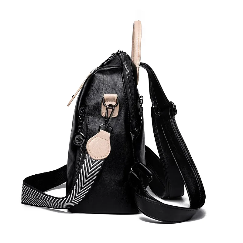 sac à dos en cuir pu souple pour femmes, sac à bandoulière de voyage, sac à dos de grande capacité pour filles