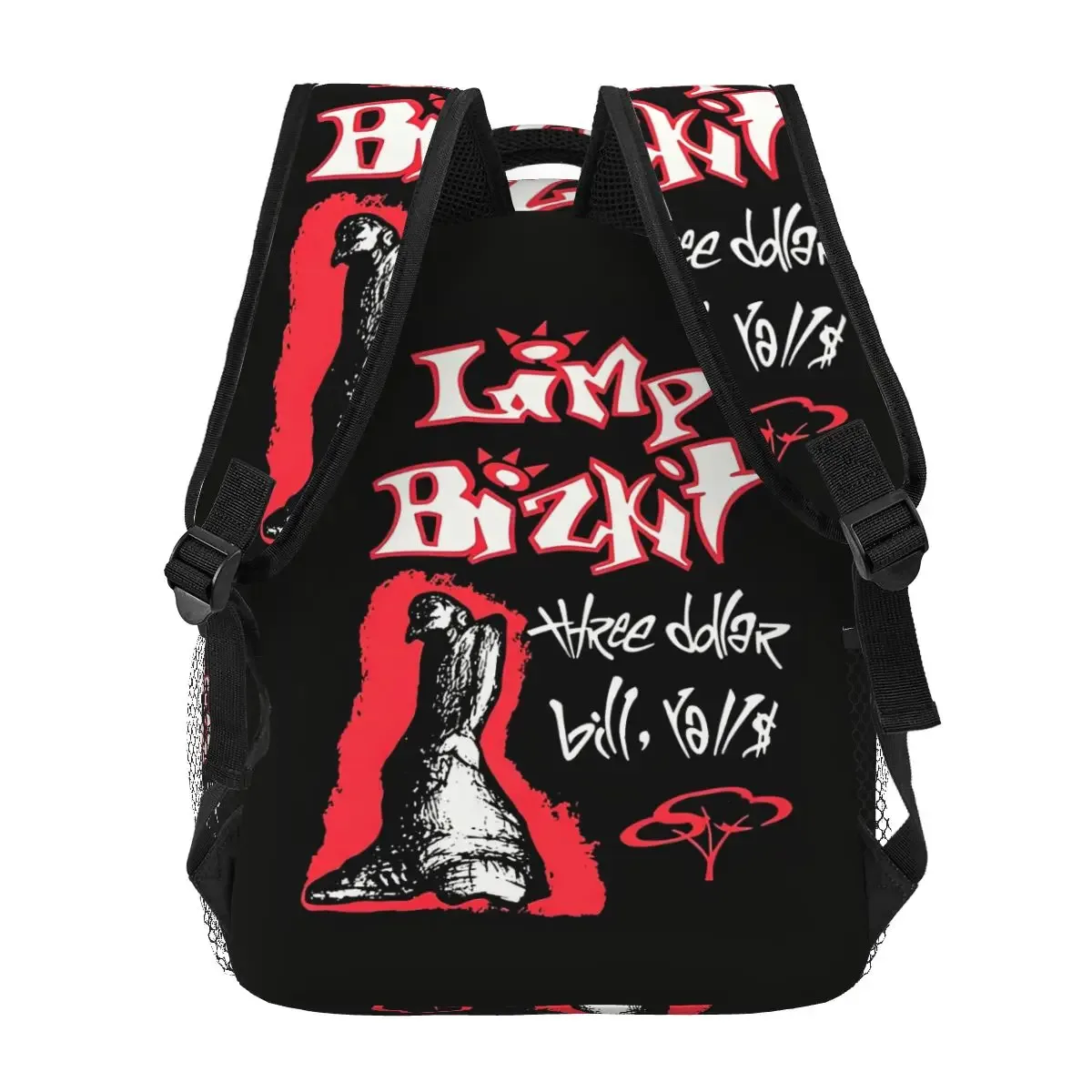 sac à dos d'étudiant à imprimé graphique limp bizkit, sac d'école, sac à dos de randonnée, sac de voyage pour hommes et femmes, sac à bandoulière