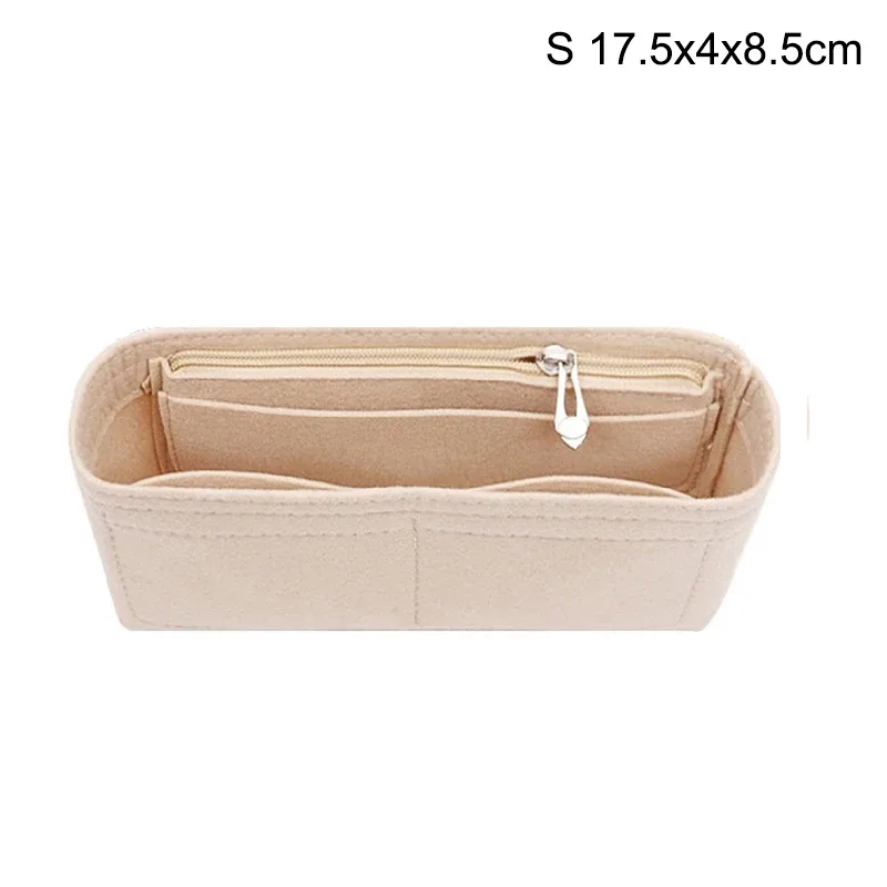 1pc organisateur de sac en feutre, organiseurs de maquillage, doublure parfaite pour les sacs à main de marque pour femmes et les sacs à cosmétiques〔nest〕