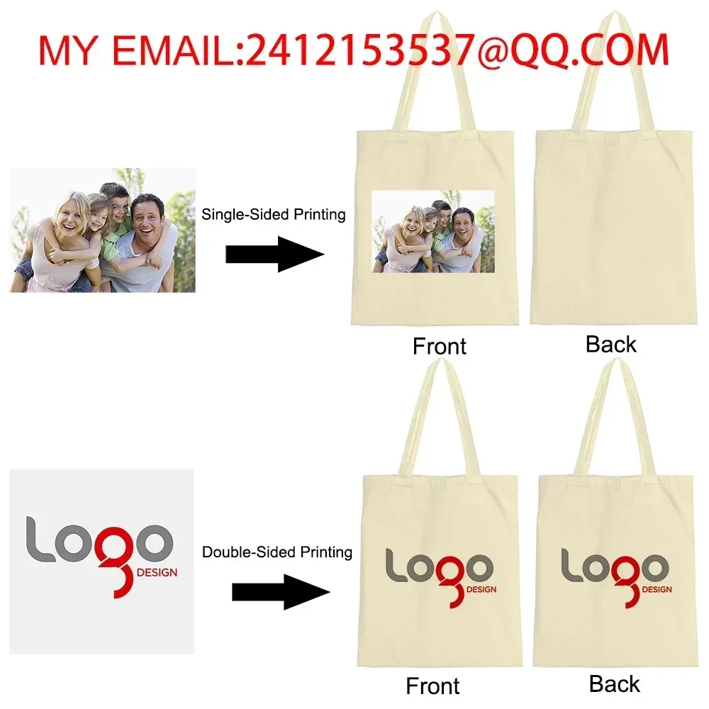 ajouter votre logo sac fourre-tout en toile personnalisable grands sacs à main de créateur pour femmes sacs à provisions pour l'épicerie tissu de shopping