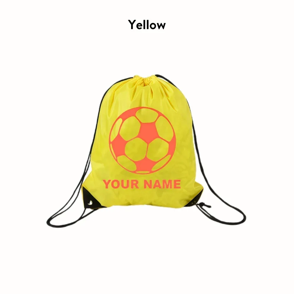 sac à dos de sport personnalisé en polyester avec cordon de serrage, coins renforcés, pour enfants, idéal pour le football et la gym
