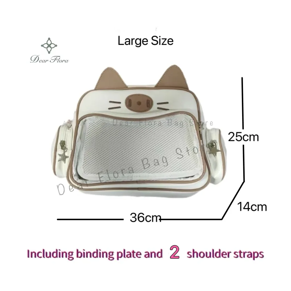 sacs à dos y2k cat ita pour femmes, style harajuku coréen, sac à bandoulière kawaii, esthétique vintage, sacs à bandoulière en pu mignons initiés, mode japonaise
