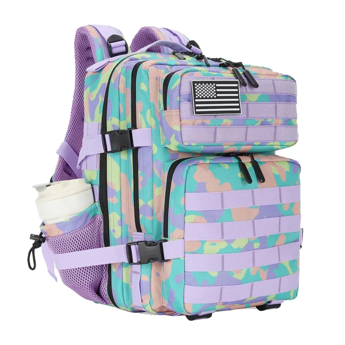 lhi 25l sac à dos tactique sac de gym pour femmes école fitness sports camping en plein air randonnée sac à dos sorcière porte-bouteille