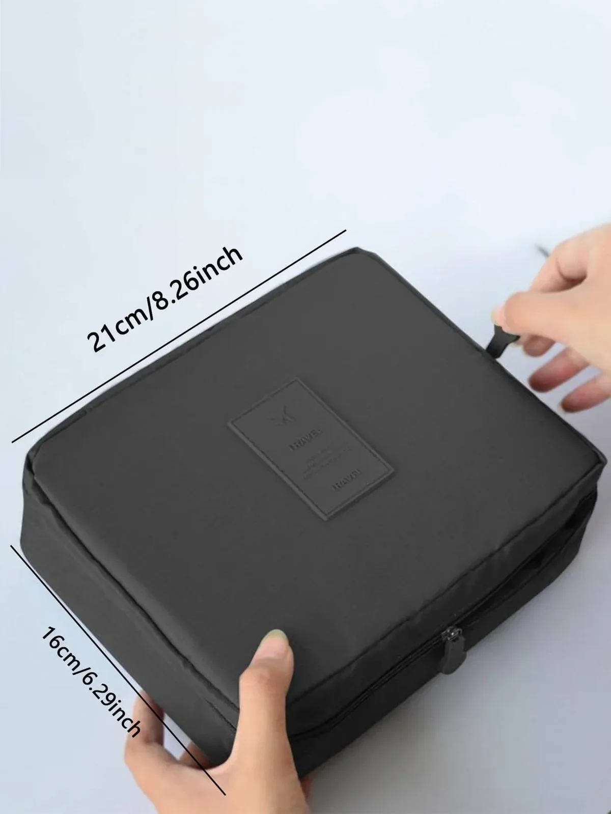trousse toilette oxford noir maquillage palette pinceaux voyage affaires minimaliste pratique elégante organisateur cosmétiques trousse portable