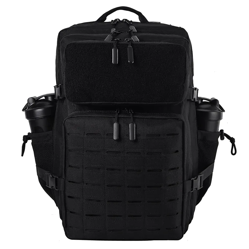 lhi 45l sac à dos tactique hommes noir spotrs athlète sac de sport camping en plein air randonnée sac à dos armée assaut pack avec porte-bouteille