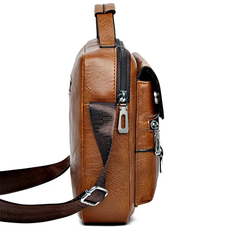 sac messager rétro pour hommes avec conception étanche, mallette pour ordinateur portable de grande capacité pour le travail de bureau, les voyages et l'école