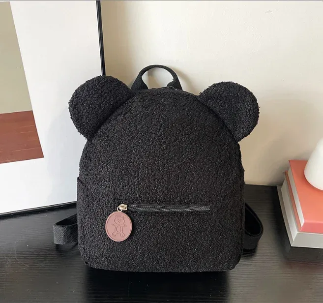 sac à dos ours en peluche personnalisé pour enfants, sac à dos ours en peluche pelucheux personnalisé, cadeaux du premier jour de l'école, sac à dos pour tout-petits, cadeau pour enfants