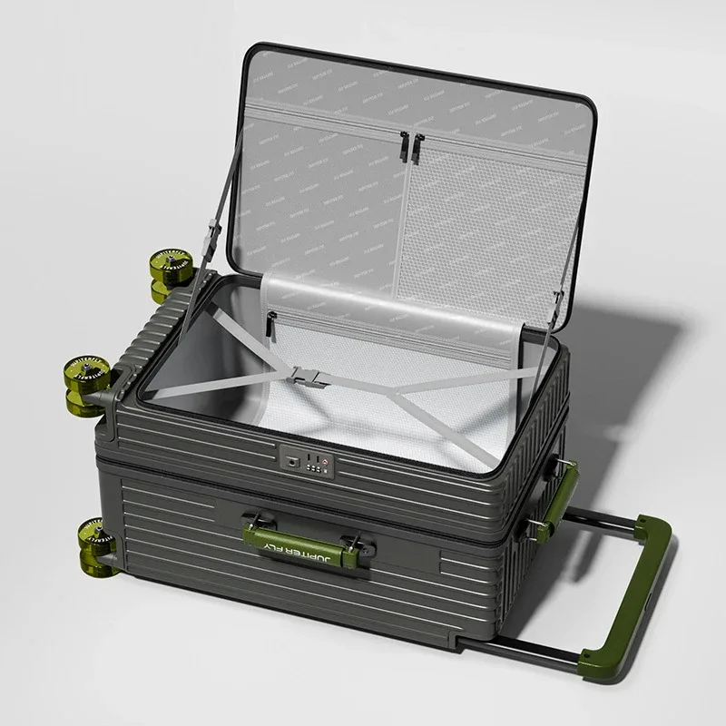 muxing – bagage à roulettes large, ouverture frontale, multifonctionnel pour femmes, petite boîte d'embarquement légère de 20 pouces, valise pour hommes de 24 pouces