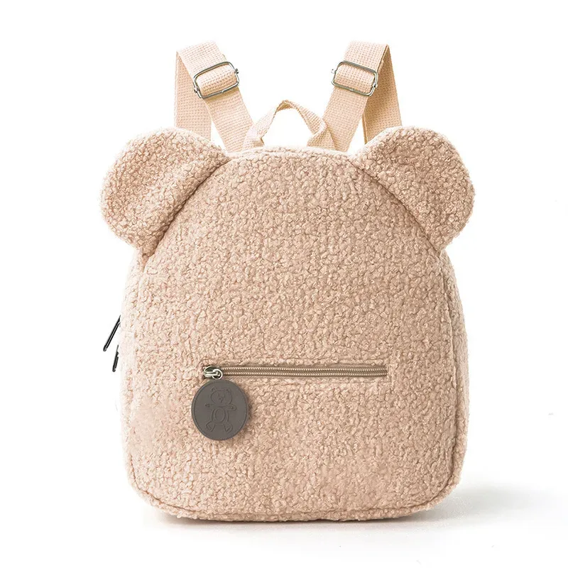 mode coupe jeune femme en peluche sac à dos 2025 nouvelle mode décontracté oreille ours dessin animé enfants sac à dos en plein air mini sacs