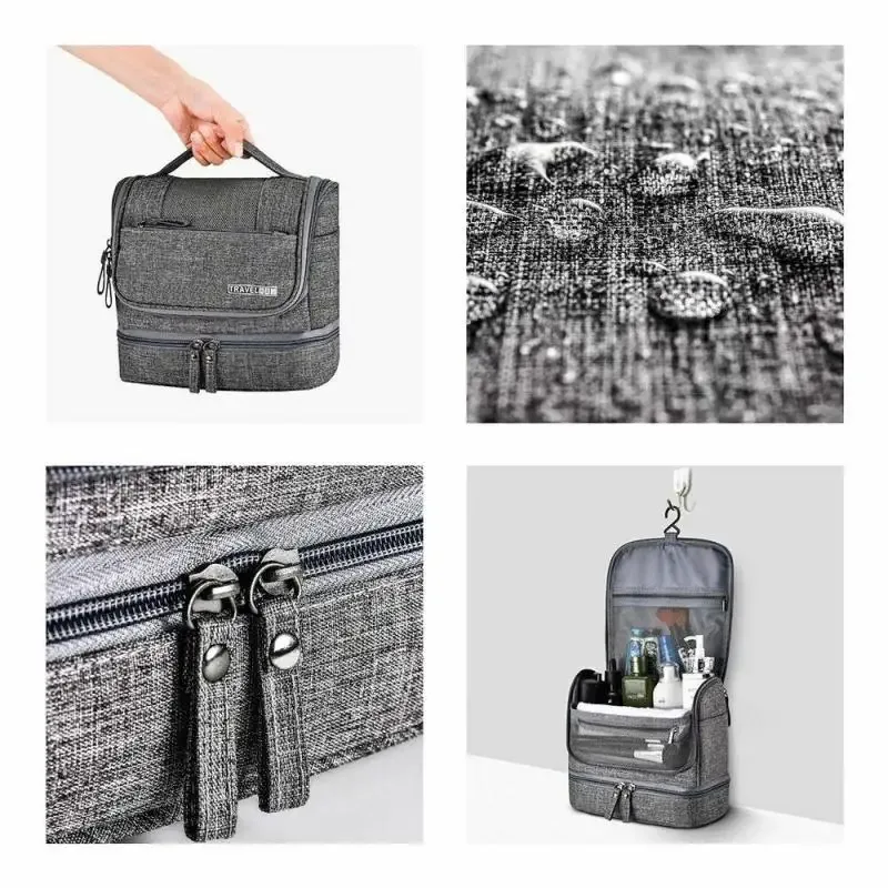 oxford-trousse de maquillage de voyage pour hommes et femmes, trousse de toilette lavable, accessoires de la présidence