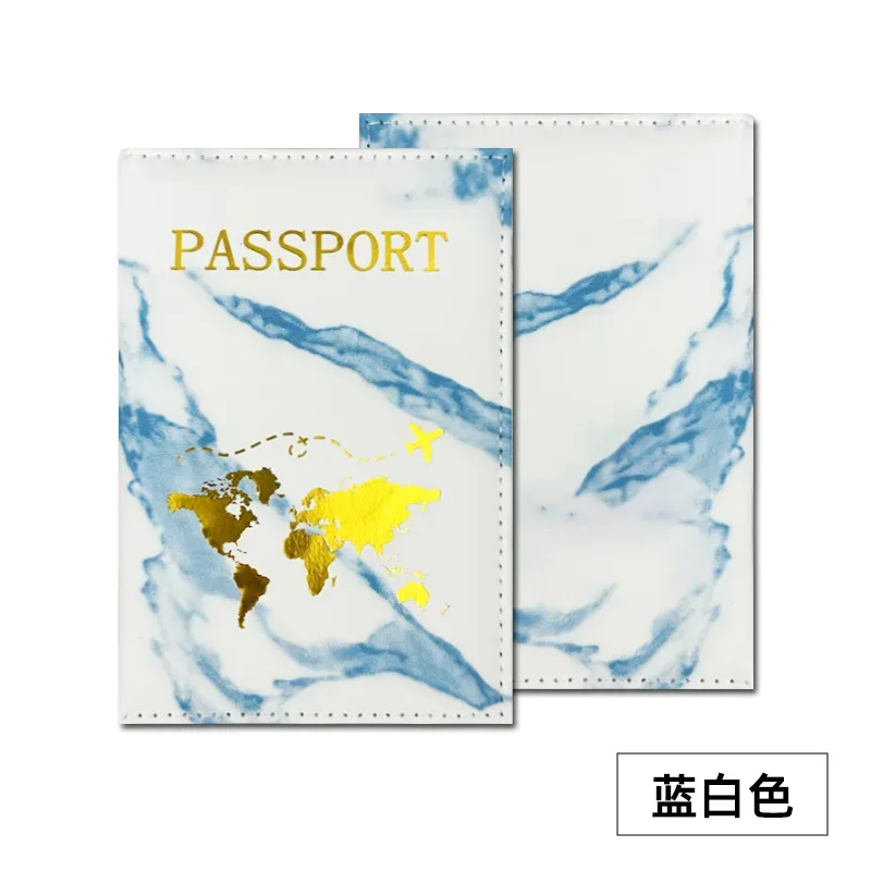 1 pièce porte-passeport en pu, housse de protection pour passeport et billets, porte-cartes d'identité et de crédit, accessoires de voyage